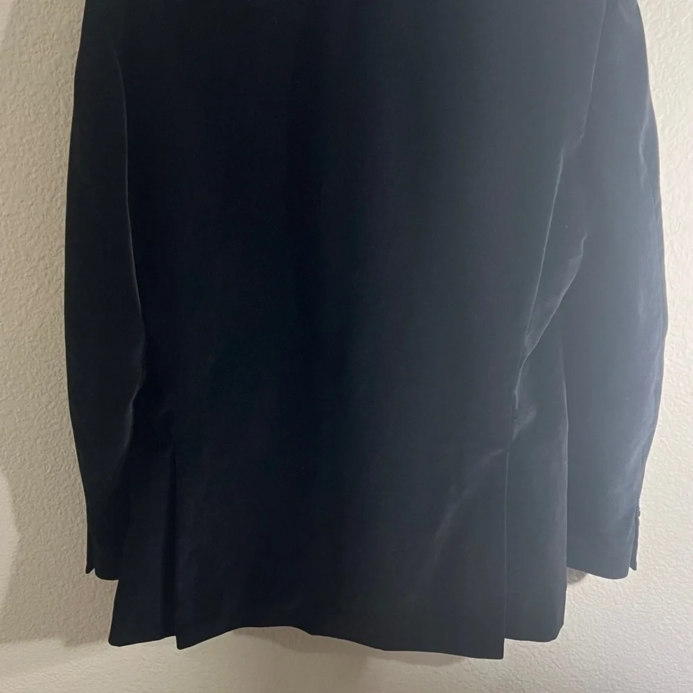 Calvin Klein Black Velvet Sport Coat Blazer - Tailored Two-Button Sz 42L
